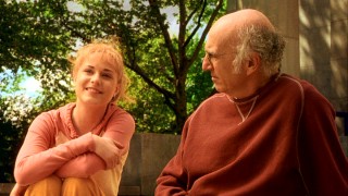 Melodie (Evan Rachel Wood) talks death and sex with Boris (Larry David) on the steps outside Grant's Tomb.