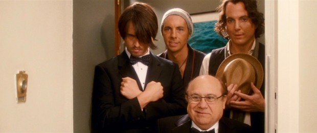 The four love-struck weirdo suitors (Jon Heder, Dax Shepard, Will Arnett, and Danny DeVito) won't take no for an answer.