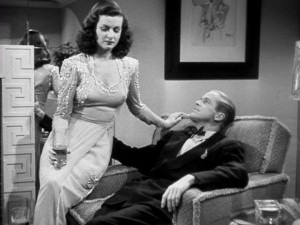 Alice does the femme fatale thing in enticing the dead man's blackmailing bodyguard Heidt (Dan Duryea).