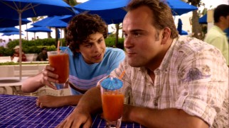Max (Jake T. Austin) tries to interest his carefree father Jerry (David DeLuise) in his mother with the assistance of a guava smoothie.