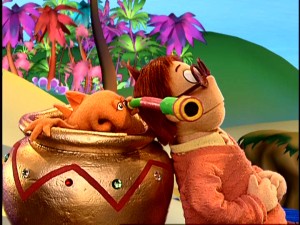 Norval the fish, a.k.a. Norval the Great, can not only talk and captain a ship, but also elude a dangerous castaway situation in Hango-Tango.