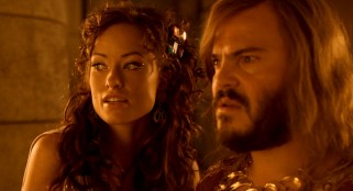 Princess Inanna (Olivia Wilde) explains to Zed (Jack Black) that she thinks he may be chosen to enter the Holy of Holies.