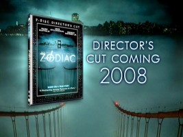 There are no bonus features here, but they're definitely coming, as this promo for the Zodiac: 2-Disc Director's Cut DVD re-release shows us.