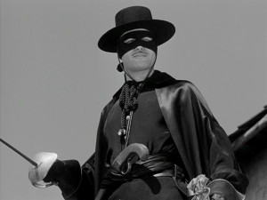 ...until he secretly becomes Zorro, dashing outlaw and masked friend to the people.