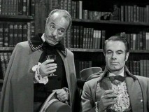 Administrado Seor Varga (Charles Korvin, right) and his associate Juan Greco (Jay Novello) take over Don Diego's house and start calling the shots in "The Tightening Noose."