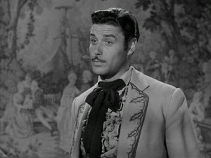 By night, our hero is Zorro, but his day job is that of respected thinker and peacemaker, Don Diego de la Vega (Guy Williams).