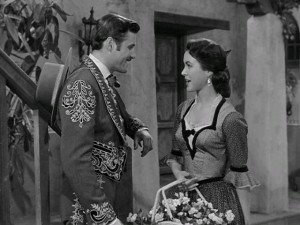 Diego's got a thing for Ana Maria (Jolene Brand), as does Ricardo (not seen here), but her heart belongs only to Zorro.