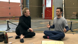 The real Philippe Petit advises Joseph Gordon-Levitt in "First Steps."
