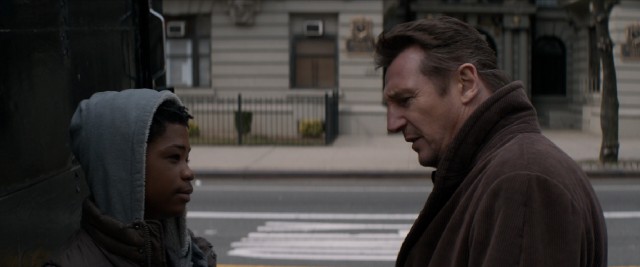 Matt Scudder (Liam Neeson) finds an unlikely sidekick in the street-smart, tech-savvy teenager TJ (Brian "Astro" Bradley).