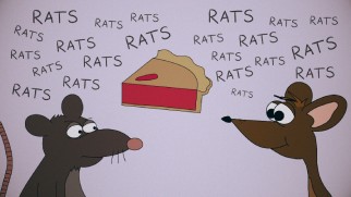 The animated short "Pentagon Pie" uses rats to explain Fed Biz Opps.