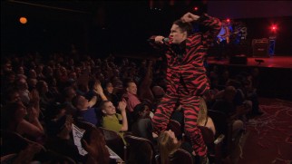 Weird Al gets right up in female audience members' faces in his performance of "Wanna B Ur Lovr."