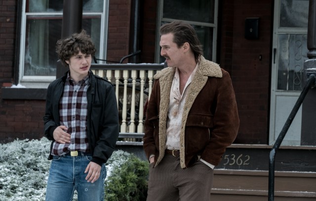 Richie Merritt plays teenaged FBI informant Rick Wershe Jr. and Matthew McConaughey plays his father in the crime drama "White Boy Rick."