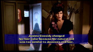 The DVD's Toontown Confidential feature enhances playback of the film with fun facts about Joanna Cassidy's hair color and much more.
