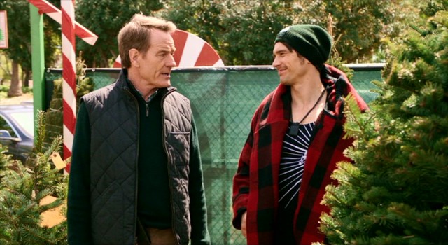 Ned Fleming (Bryan Cranston) doesn't know what his daughter sees in hey boyfriend Laird Mayhew (James Franco) in the comedy "Why Him?"
