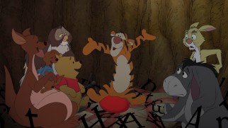 Tigger joins the gang (and scattered letters) at the bottom of the trap pit they set for the Backson.