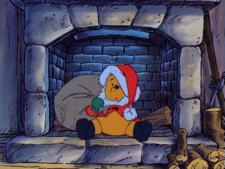 Winnie the Pooh fills in for Santa Claus in "Winnie the Pooh and Christmas Too."