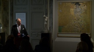 Ronald Lauder, the son of Este, speaks alongside Klimt's Woman in Gold, a painting he spent $135 million to acquire.