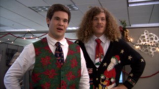 Adam (Adam DeVine) and Blake (Blake Anderson) strike after their workplace refuses to observe half-Christmas.
