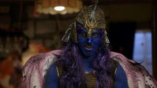 The Blu-ray's deleted scenes include more of Blake's blue body-painted fantasy role-playing game character.