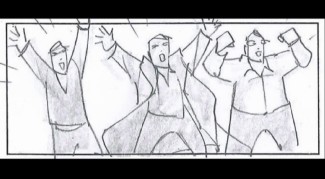 The Catacombs climax is planned out in these animatics.