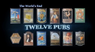This television ad conveys the plot with a look at the signs of the Golden Miles' twelve pubs.
