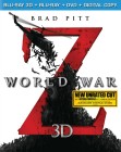 World War Z: Blu-ray 3D + Blu-ray + DVD + UltraViolet combo pack cover art