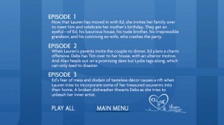 Though Acorn doesn't bother with a scene selection menu, their menus still provide their usual high quality episode synopses.