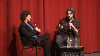 NY Times critic Janet Maslin moderates the Jacob Burns Center Q & A with director Jason Reitman.