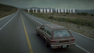 The 1983 LeBaron named Betsab hits the open road on the Y Tu Mam Tambin Blu-ray's top menu.