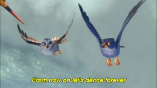 The DVD version of the "Come and Fly with Me" music video uses yellow subtitles to enable children to sing along with the great Jewels Jaselle and Benj Heard.