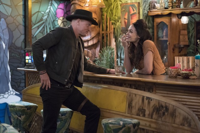 Tallahassee (Woody Harrelson) seems to have met his match in a Graceland resident calling herself Nevada (Rosario Dawson).