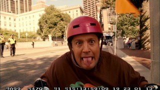 It's not a real blooper reel until a helmeted Kevin James sticks his tongue out at the camera.