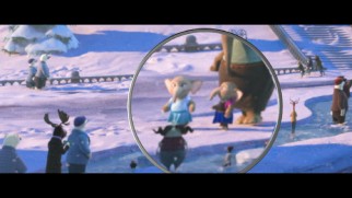 "Z.P.D. Forensic Files" points out elephants dressed like Elsa and Anna from "Frozen", one of many fun Easter eggs within "Zootopia."