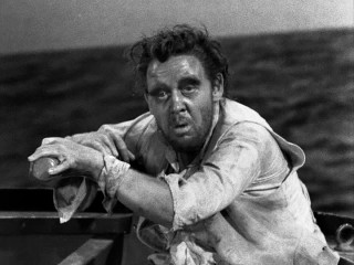 Captain William Bligh (Peter Laughton) has seen much better days than this one, when he clings to life on a raft, having been overthrown and cast to sea.