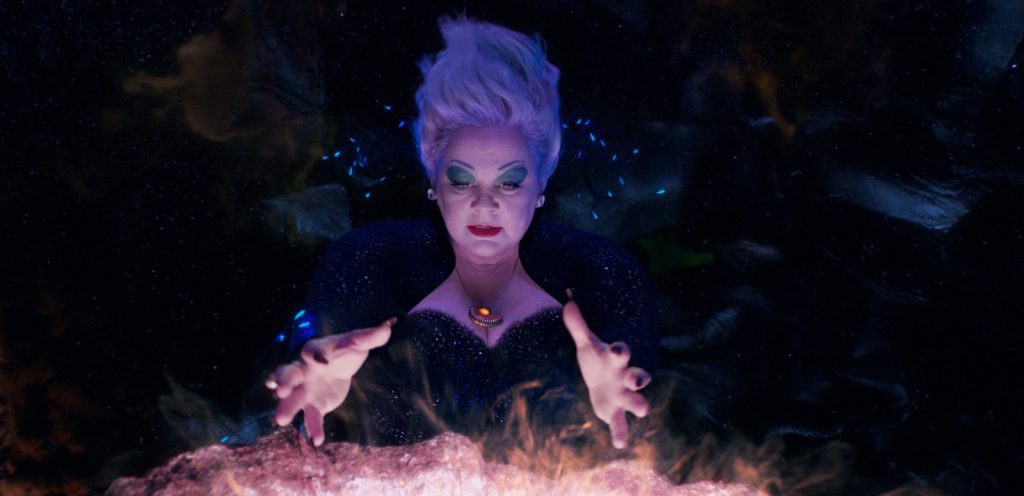As the villain Ursula, Melissa McCarthy is the brightest cast member and the one most directly inspired by the animated classic.