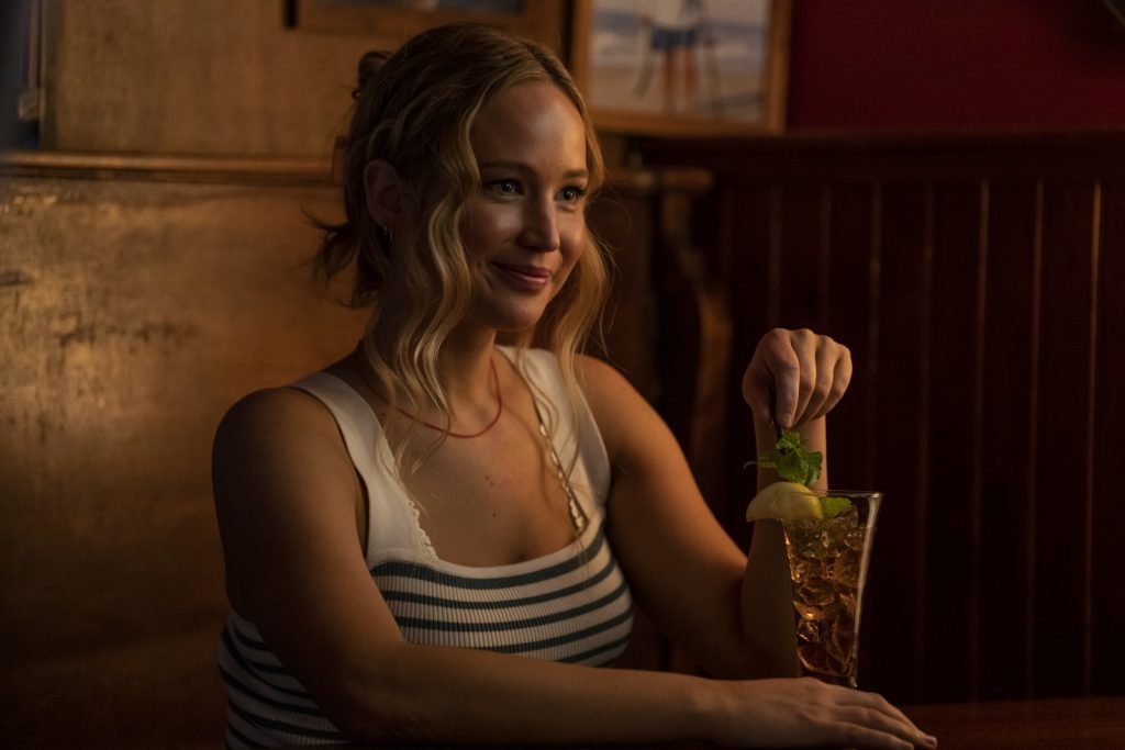 Jennifer Lawrence puts her appeal to the test for the first time in a long time theatrically in the R-rated comedy "No Hard Feelings."