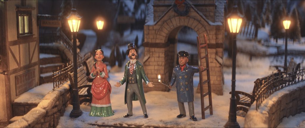 If chris can't save christmas, he'll end up just like the little stop motion-animated figurines helping him to outwit pepper.