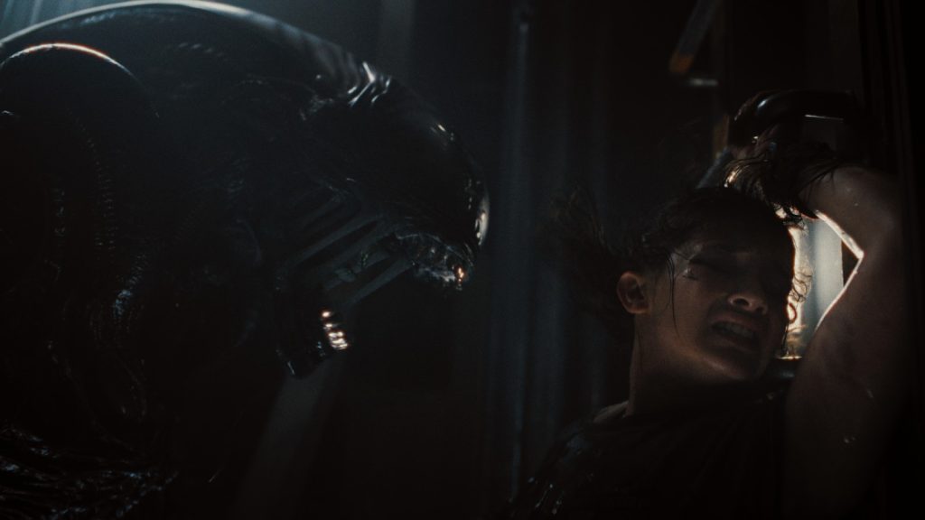 Alien: Romulus 4 As Kay (Isabela Merced) finds out, no matter how hard you fight it, if you get aboard the Nostromo, you'll end up getting an uncomfortably close view of an alien intruder.