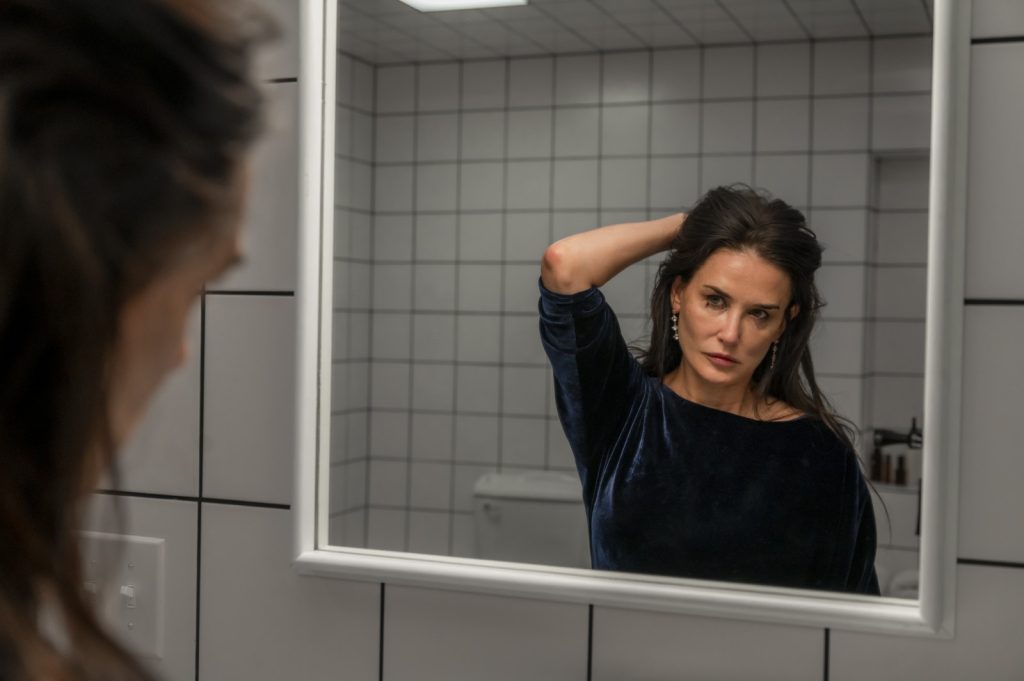 The Substance 4 In "The Substance", Demi Moore plays an aging aerobics star who takes drastic measures to reverse the aging process.