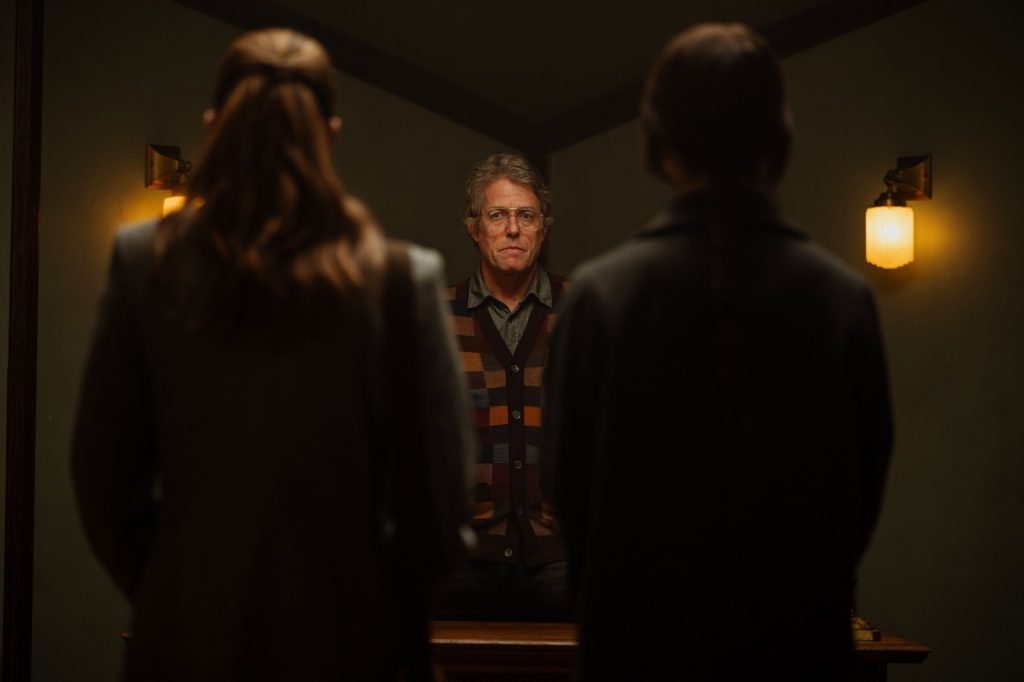 As Mr. Reed, Hugh Grant unsettles like never before in A24's "Heretic."