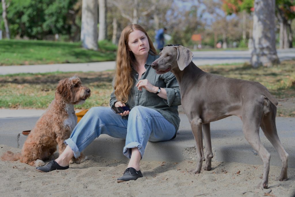 Nightbitch 4 As part of the changes she undergoes, the Mother who calls herself "Nightbitch" (Amy Adams) finds neighborhood dogs flocking towards her.