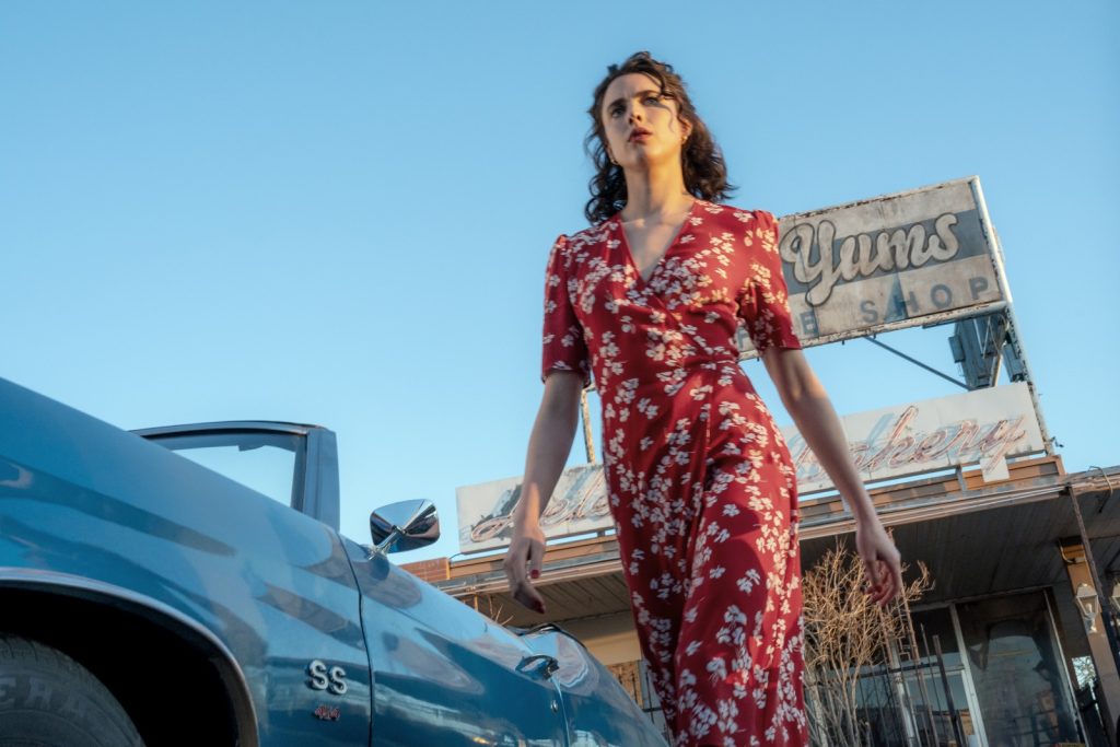 Honey Don't 3 Margaret Qualley plays lesbian private eye Honey O'Donahue in Ethan Coen's comedy-mystery "Honey Don't."