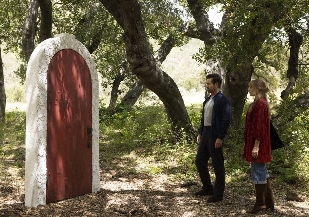 A Big Bold Beautiful Journey 4 Free-standing doors transport David (Colin Farrell) and Sarah (Margot Robbie) to chapters from their pasts in Kogonada's "A Big Bold Beautiful Journey."