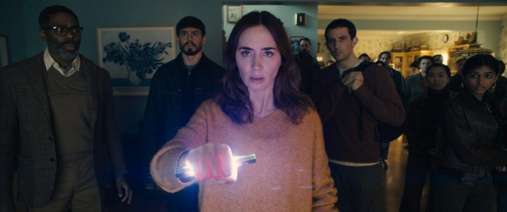 Disclosure Day 3 Emily Blunt tightly, but not too tightly, grips onto powerful alien technology that drives and shapes the plot of Steven Spielberg's "Disclosure Day."